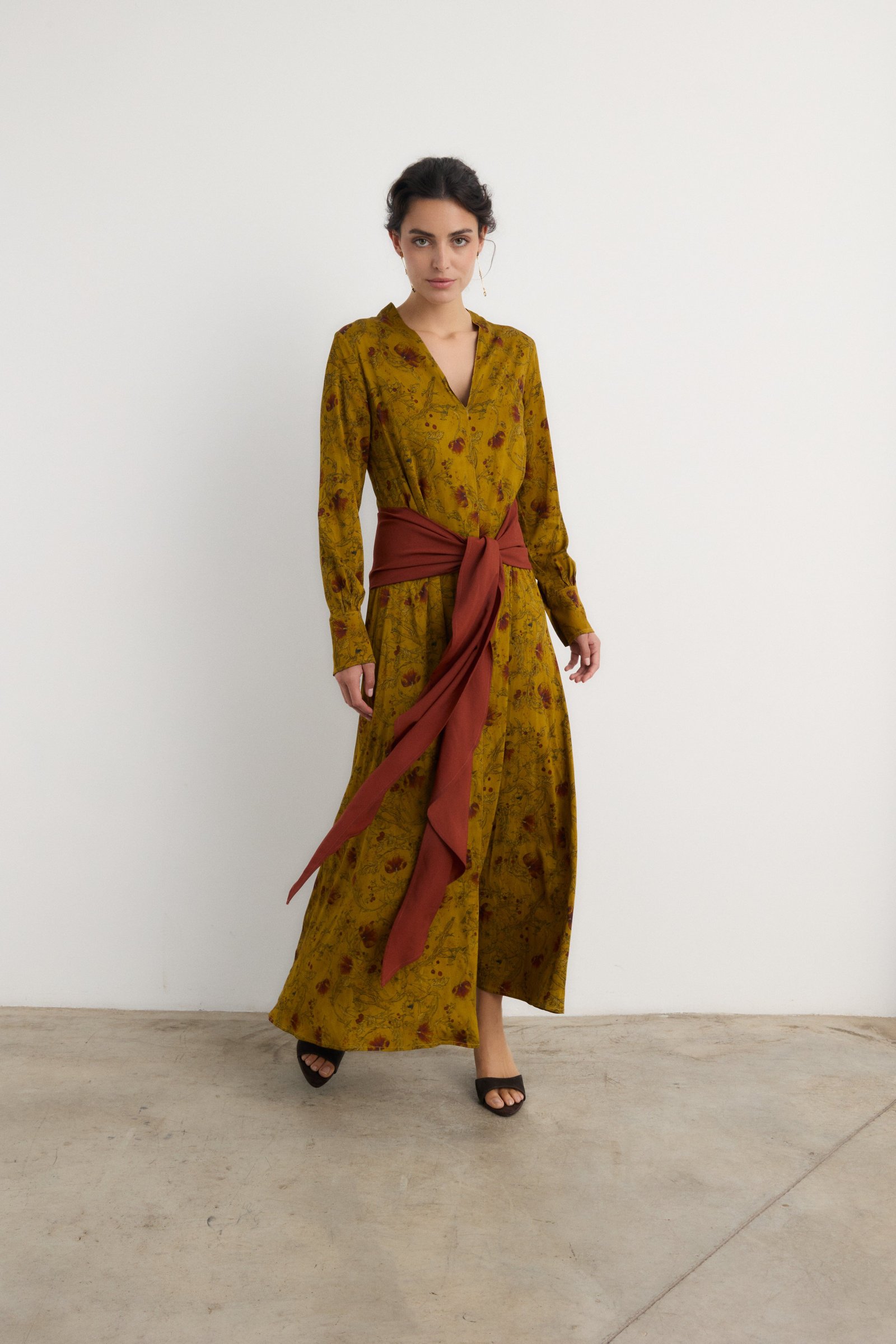 Vestido Indi mostaza - Preorder